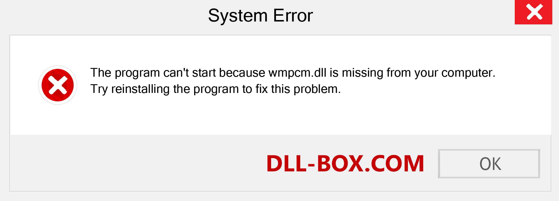  wmpcm.dll file is missing?. Download for Windows 7, 8, 10 - Fix  wmpcm dll Missing Error on Windows, photos, images