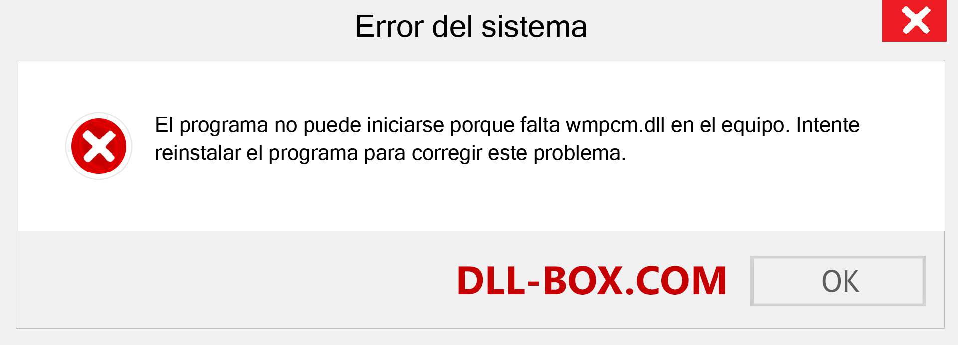 ¿Falta el archivo wmpcm.dll ?. Descargar para Windows 7, 8, 10 - Corregir wmpcm dll Missing Error en Windows, fotos, imágenes